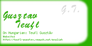gusztav teufl business card